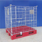 High Strength  Wire Mesh Pallet Cages Reusable Metal Mesh Containers